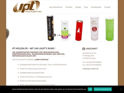 Website von ipt GmbH & Co. KG