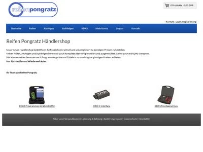 Website von Reifen Pongratz
