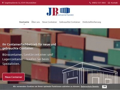 Website von JB Containerhandel GmbH