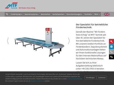 Website von MTF Technik Hardy Schürfeld GmbH & Co. KG