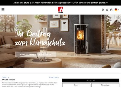 Website von Drooff Kaminöfen GmbH & Co. KG