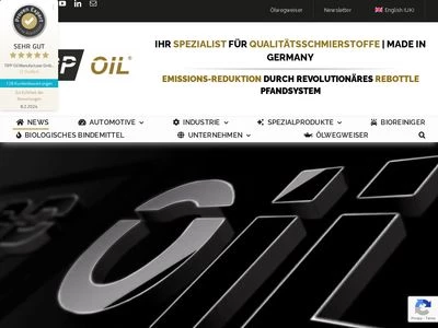 Website von TIPP Oil Manufacturer Ltd.Co.Kg