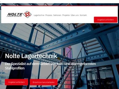 Website von Nolte Lagertechnik