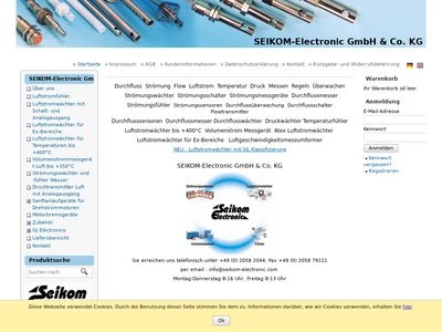 Website von SEIKOM-Electronic GmbH & Co. KG