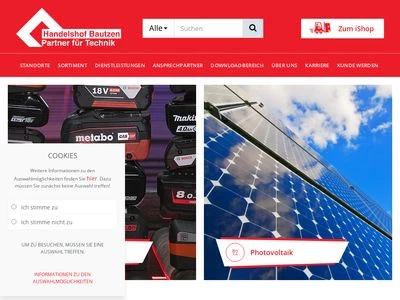 Website von Handelshof Bautzen GmbH