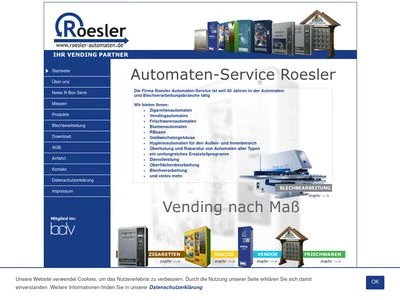 Website von Automaten-Service Siegfried Roesler GmbH