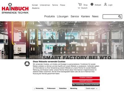 Website von HAINBUCH GmbH