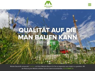 Website von MOLDAN Baustoffe GmbH & Co KG