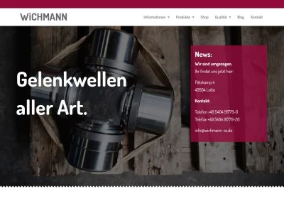Website von WiCHMANN GmbH