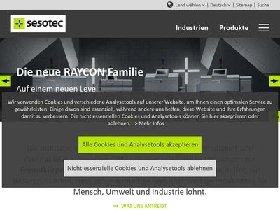 Website von Sesotec GmbH