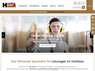 Website von Vinzenz Harrer GmbH