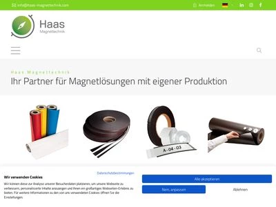 Website von Haas & Co Magnettechnik GmbH