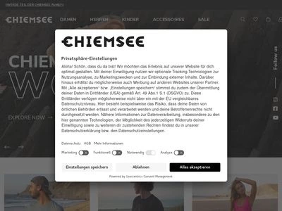 Website von Chiemsee GmbH & Co. KG
