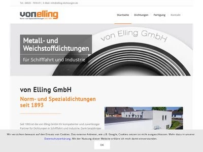 Website von von Elling GmbH