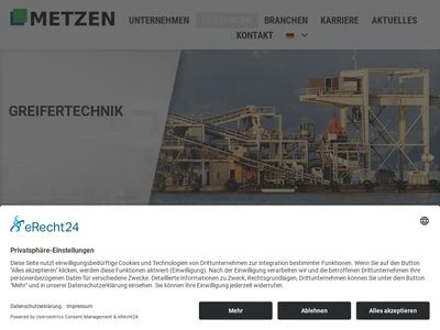 Website von KRÖGER Greifertechnik GmbH & Co. KG