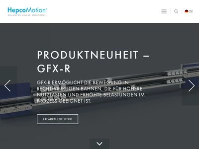 Website von HepcoMotion