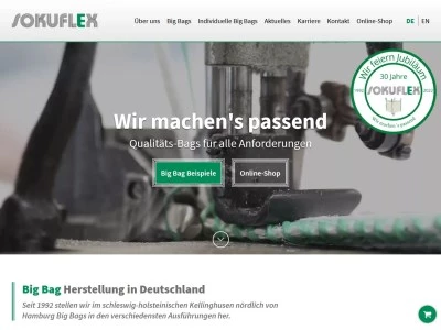 Website von Sokuflex Behälter GmbH