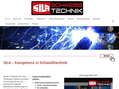 Website von SILA Schweissmaschinen Ges.m.b.H.