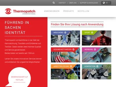 Website von Thermopatch Deutschland GmbH