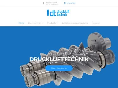 Website von dt druckluft-technik GmbH