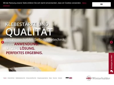 Website von Winterhalder Selbstklebetechnik GmbH