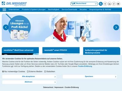 Website von Chemische Fabrik Dr. Weigert GmbH & Co. KG