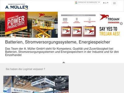 Website von A. Müller GmbH