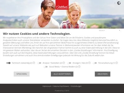 Website von Jentschura International GmbH