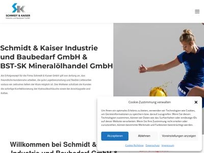 Website von Schmidt & Kaiser Industrie und Baubedarf GmbH