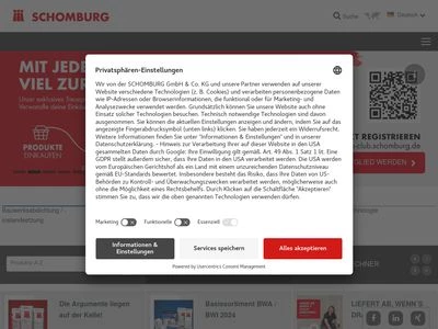 Website von SCHOMBURG GmbH