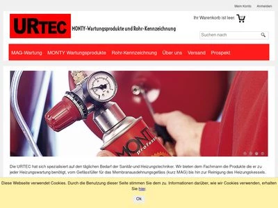 Website von URTEC GmbH