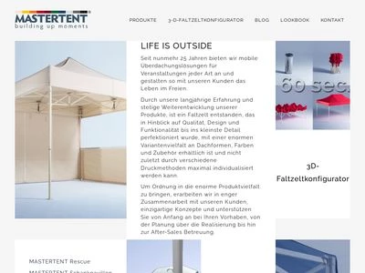 Website von MASTER TENT GmbH & Co. KG