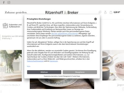 Website von Ritzenhoff & Breker GmbH & Co. KG