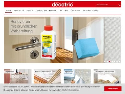 Website von Decotric GmbH