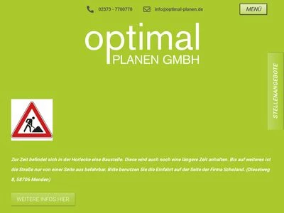 Website von optimal Planen GmbH
