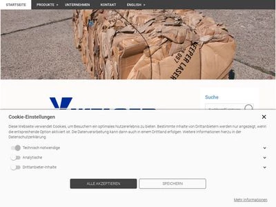 Website von Welger Recycling Engineering GmbH