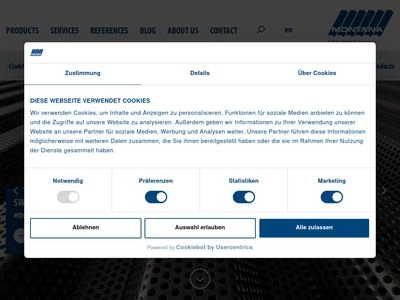 Website von Montana Bausysteme AG