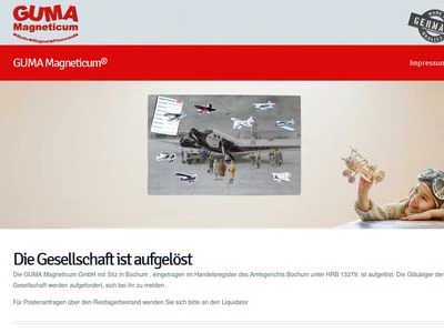 Website von GUMA Magneticum GmbH