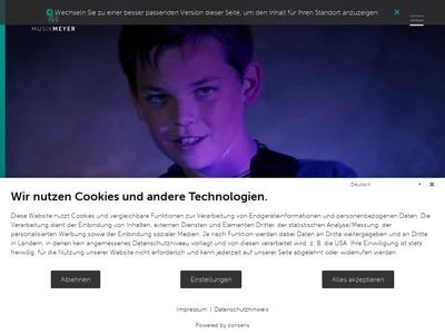 Website von Musik Meyer GmbH