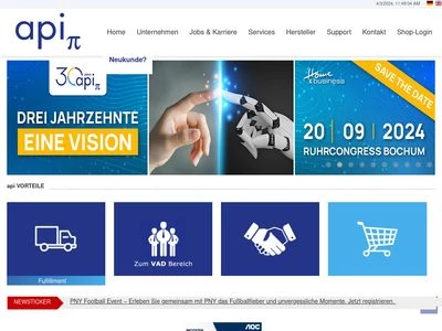 Website von api Computerhandels GmbH