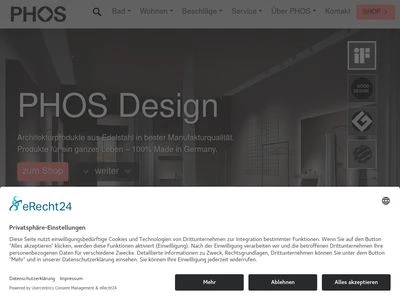 Website von PHOS Design GmbH