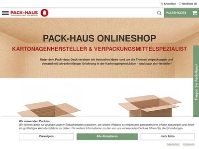 Website von pack-haus.de | Papier Karl GmbH & Co. KG