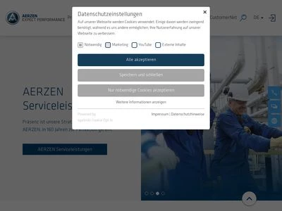 Website von Aerzener Maschinenfabrik GmbH