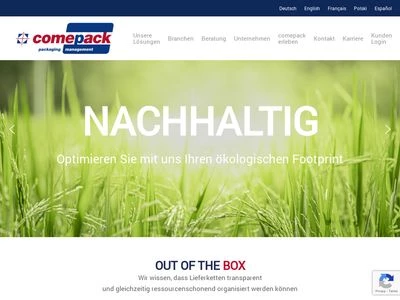 Website von comepack GmbH