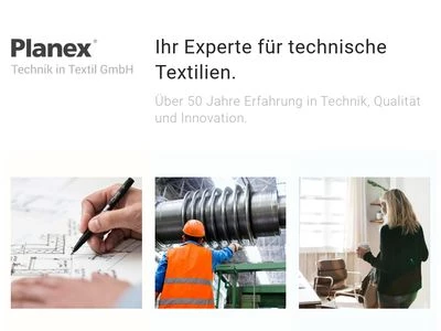 Website von Planex Technik in Textil GmbH