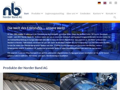 Website von Norder Band AG