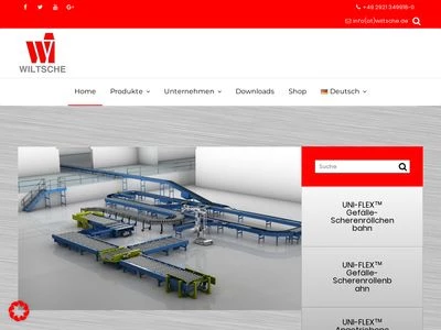 Website von Wiltsche Fördersysteme GmbH & Co. KG