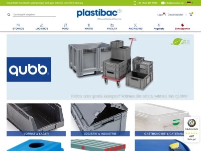 Website von PLASTIBAC - Linum Europe GmbH
