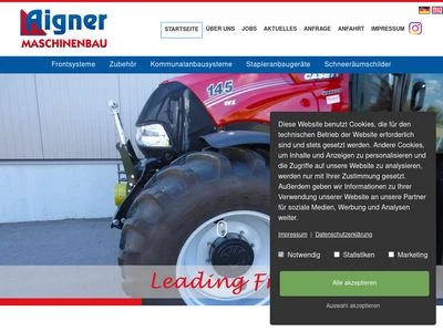 Website von Rupert Aigner GmbH Maschinenbau