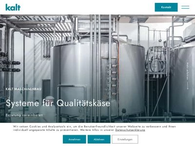 Website von Kalt Maschinenbau AG